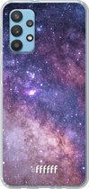 6F hoesje - geschikt voor Samsung Galaxy A32 4G -  Transparant TPU Case - Galaxy Stars #ffffff