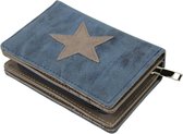 Dames Portemonee – Mini Wallet – Compacte Portemonnee - Kunst Leer – Kaart Houder – Blauw K601