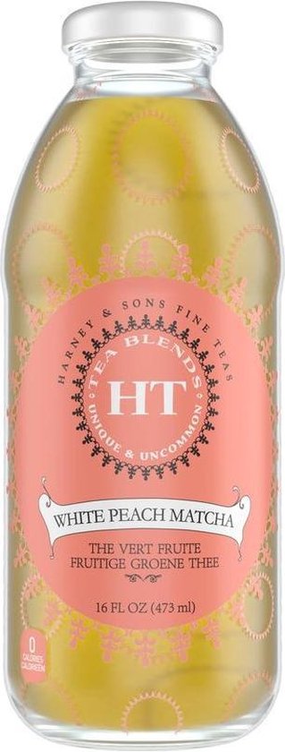 Harney & Sons Premium IJSTHEE White Peach Matcha geen suiker 12 flessen van 473ml