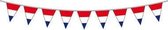 Rood/Wit/Blauw plastic buiten feest slinger 10 meter - Koningsdag vlaggenlijn - WK / EK Voetbal Versiering
