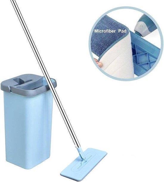 Benson clean vloerwisser + emmer - Dweil met emmer - Inclusief 1 microvezel  pad | bol.com