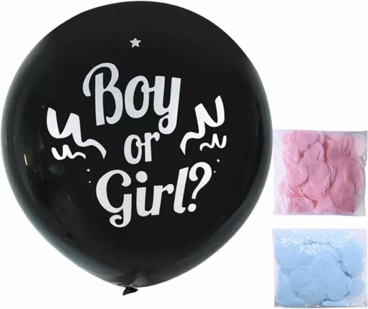 Gender Reveal Ballon Boy or Girl Confetti ballon - ByDjm