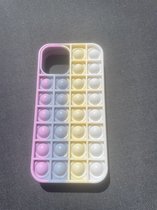 Fidget Toys- Popit - Pop it - telefoonhoes - cover - iphone 12 - iphone 11 - rainbow paars