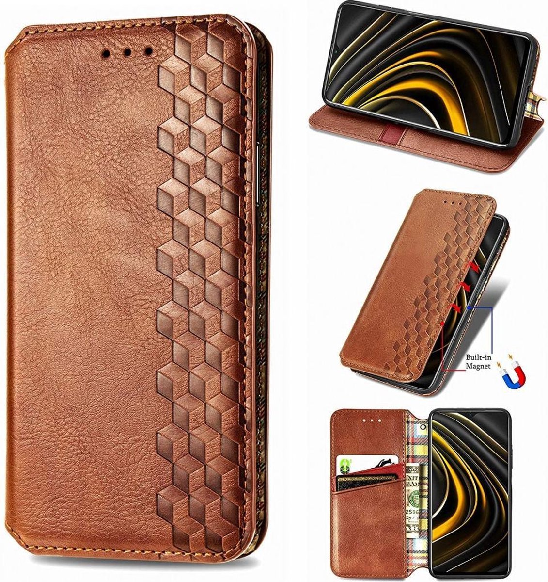 Luxe PU Lederen Wallet Case Voor Oppo A94 4G Portemonnee Book Case