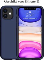 iPhone 11 hoesje donker blauw siliconen case