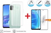 2-In-1 Screenprotector Hoesje Bescherming Protector Set Geschikt Voor Oppo A53/A53S - Full Cover 3D Edge Tempered Glass Screen Protector Met Siliconen Back Bescherm Hoes Cover Case