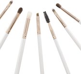 CAIRSKIN Go Golden Full Eyes Brush Set - 7 Professional Natural Hair & High Quality Synthetic Fibers - Kwastenset voor Ogen Wenkbrauwen & Eyeliner - Professionele Visagie