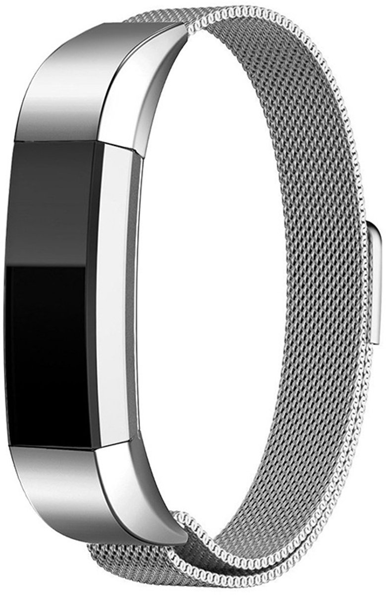 123watches milanese band - zilver - Geschikt voor Fitbit Alta & Fitbit Alta HR