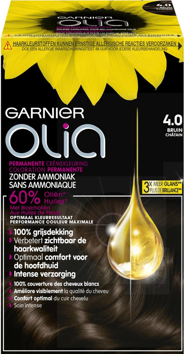 Garnier Olia Teinture capillaire - 4.0 Brun foncé | bol.com