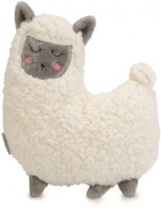 Beeztees Puppy Lama - Puppy Speelgoed - Puppyknuffel - Hondenspeelgoed - Pluche - Wit - 26x20x7,5 cm