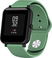 Siliconen Smartwatch bandje - Geschikt voor  Xiaomi Amazfit Bip sport band - legergroen - Horlogeband / Polsband / Armband
