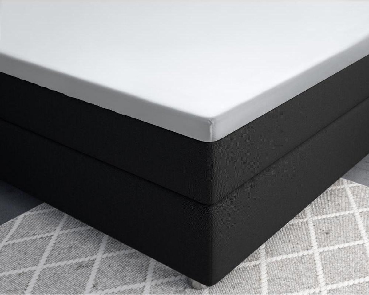 Primaviera Deluxe Satijnen - Topper Hoeslaken - 160 x 220 - Wit