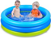 Kinderbadje | Opblaasbaar | PVC | Zwembad | Blauw | 3 Banden | 120 x 30 cm