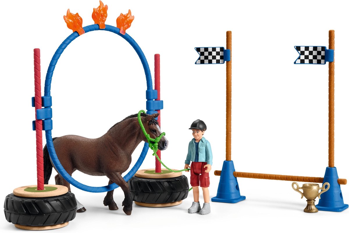 Schleich FARM WORLD - Pony agility wedstrijd - Speelfigurenset - Kinderspeelgoed voor Jongens en Meisjes - 3 tot 8 jaar — afbeelding 2
