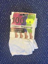 Capri legging wit - Maat L/XL - 100 denier - Fashion Dames