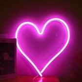 Retro Neon Verlichting – Hart – Roze