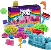 Allerion Magic Sand Set – 8 Verschillende Kleuren – Inclusief Zandbak Speelgoed