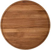 Boska Pizzaplank Friends XL - Serveerplank ⌀40cm - Europees eikenhout - Met opvanggeul - Rond