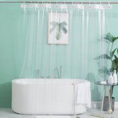 3BMT Rideau de douche avec anneaux - transparent - 180 x 200 cm