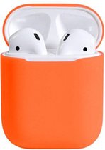 Airpods Hoesje Siliconen Case - Oranje - Airpod hoesje geschikt voor Apple AirPods 1 en Airpods 2