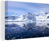 Montagnes de glace en Antarctique 90x60 cm - Tirage photo sur toile (Décoration murale salon / chambre)