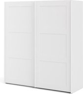 Veto Schuifdeurkast 2 deuren breed 183 cm m structuur wit.
