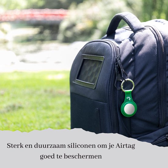 Étui en Siliconen Flouer pour Apple Airtag - Porte-clés Airtag - 1 pièce - Wit