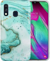 Samsung Galaxy A40 Marmer Case | Back Cover | TPU Telefoonhoesje