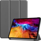 Hoes Geschikt voor iPad Pro 2021 (11 inch) Hoes Tri-fold Tablet Hoesje Case - Hoesje Geschikt voor iPad Pro 11 inch (2021) Hoesje Hardcover Bookcase - Grijs