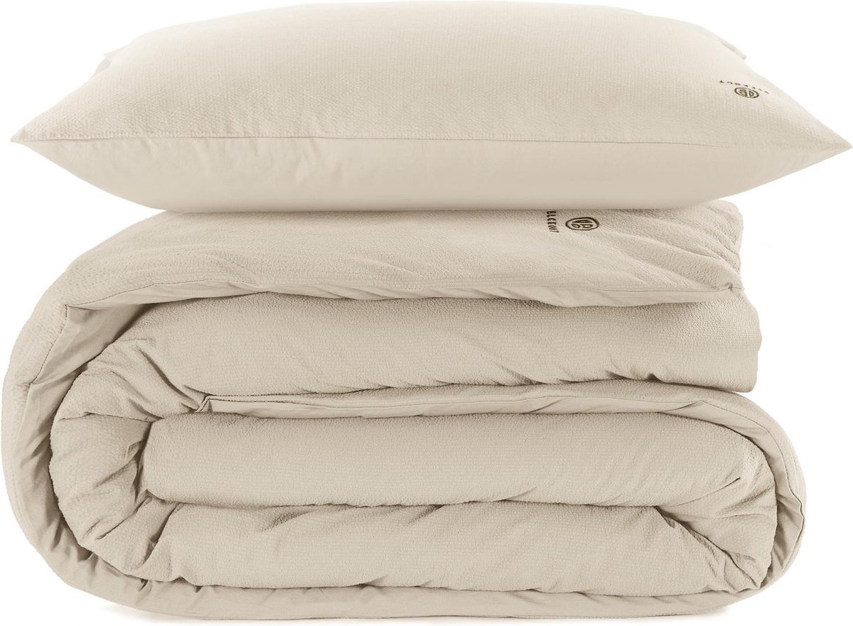 Hoogwaardige Biologisch Percale Katoen Dekbedovertrek Eenpersoons Washed Naturel | 140x200/220 | Ademend En Koel | Speciale Weving