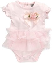 Zomer Romper met Tutu en Bloem | Inclusief Satijnen Hanger | 6-9 mnd