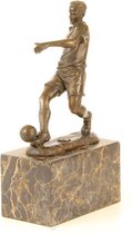 Bronzen beeldje voetbalspeler