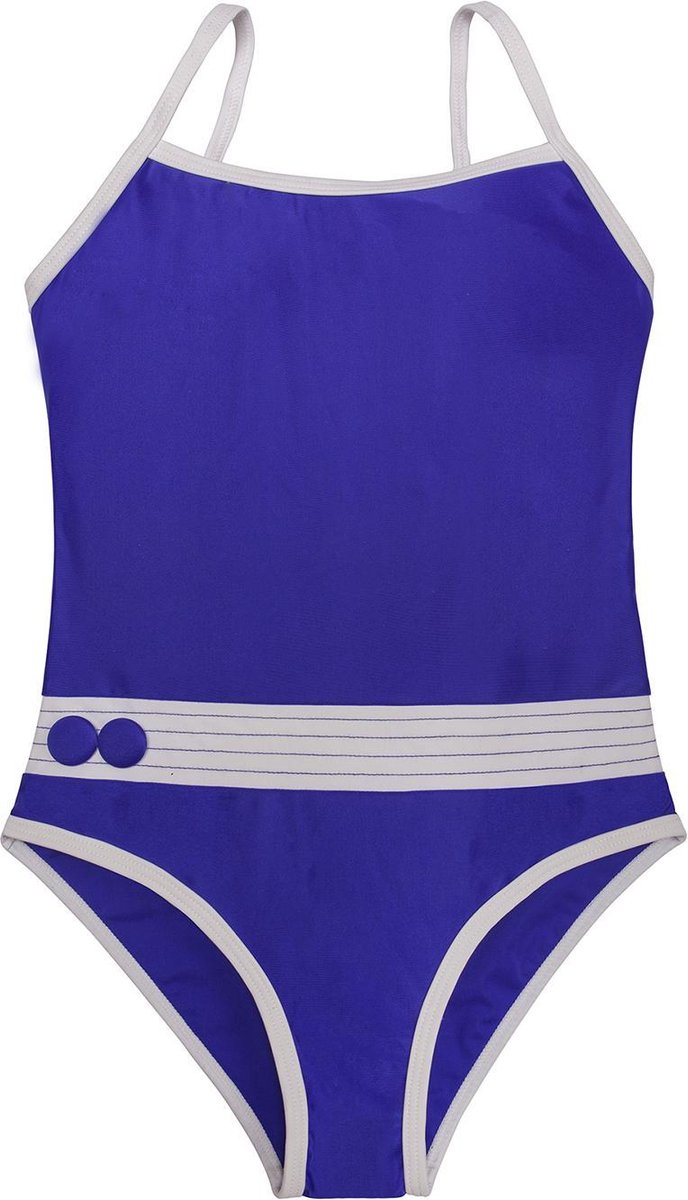 La V Badpak met 2 knoppen Violet blue 152-158