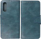 Sony Xperia 10 III Hoesje - Portemonnee Book Case - Kaarthouder & Magneetlipje - Kunstleer - Blauw