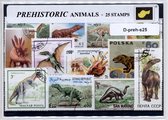 Dinosaurussen / Prehistorische dieren – Luxe Postzegel pakket (A6 formaat) : collectie van 25 verschillende postzegels van dinosaurussen. Cadeau ! Het product is te verzenden als ansichtkaart in een A6 envelop. Dino's, dino, prehistorie, t-rex!