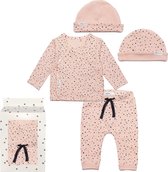 Noppies  SET (3delig) Broek - Shirt - één Mutsje -Peach met stip - Maat 44