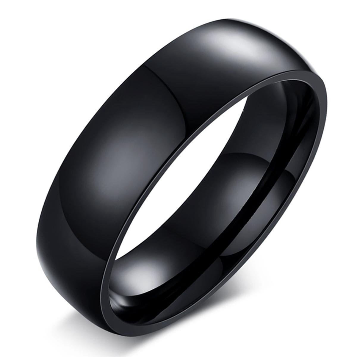 Victorious Ring Zwart Staal Heren en Dames – Maat 57 (18mm)