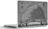 Laptop sticker - 12.3 inch - Stadskaart - Amsterdam - Vintage - 30x22cm - Laptopstickers - Laptop skin - Cover