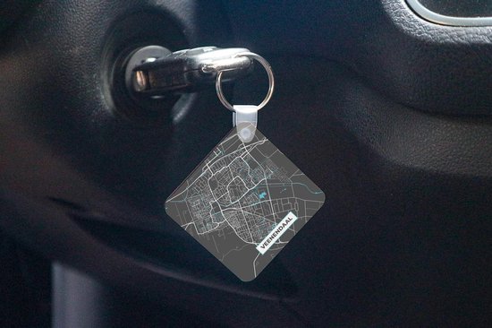 Porte-clés - Carte - Veenendaal - Grijs - Blauw - Plastique