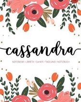 Cassandra: Notebook - Libreta - Cahier - Taccuino - Notizbuch: 110 pages paginas seiten pagine