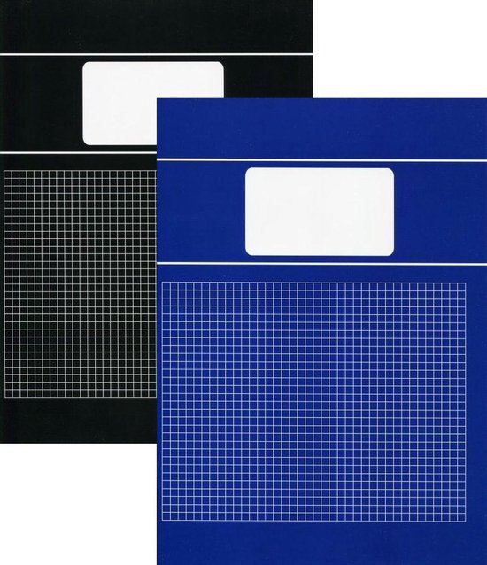 Benza - Basic Schriften - Ruit 5 mm - A4 - 5 stuks - Blauw/Zwart