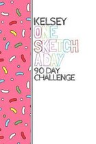 Kelsey: Personalized colorful sprinkles sketchbook with name