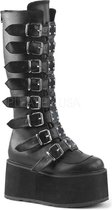 Demonia Plateau Laarzen -38 Shoes- DAMNED-318 US 8 Zwart