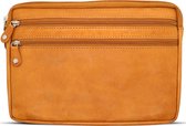 Safekeepers Riemtasje - Mobiel tasje - Telefoontasje - Fanny Pack - Honden Tasje -  Leer Cognac
