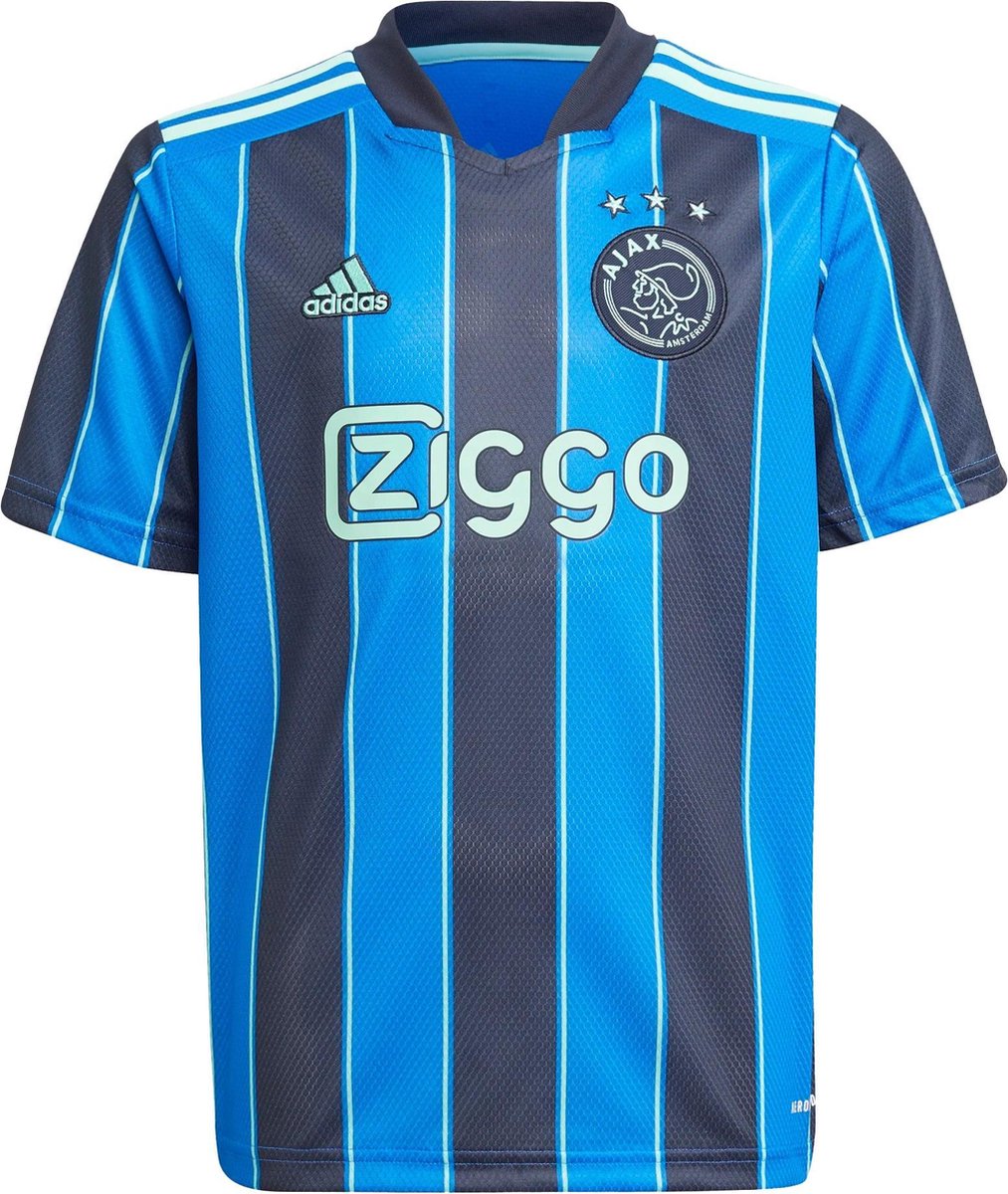 adidas Ajax Amsterdam Sportshirt - Maat 164 - Unisex - blauw - navy