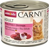 Animonda Carny Rund, Kalkoen + Garnalen Adult 6 x 200 gram ( katten natvoer )