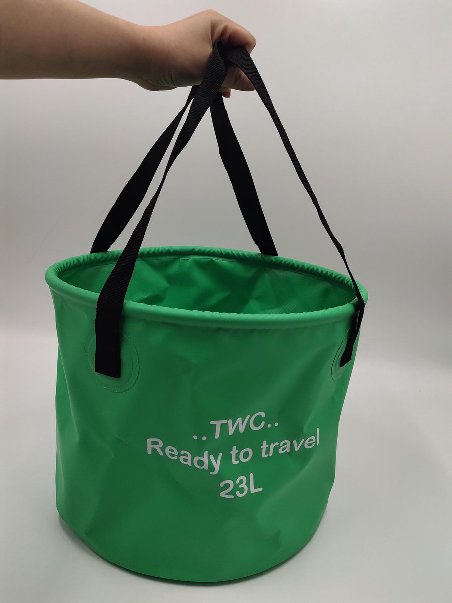 Goedkoopste TWC Opvouwbare emmer - groen 23L - wasbak - emmer - camping