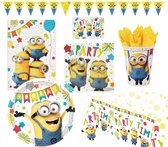 Amscan Feestset Minions Junior Papier Wit/geel/blauw 56-delig