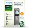 Philips DVT20525 Memorecorder - Stereo MP3 / PCM, 8GB, USB, FM-radio, Stereo headset, Incl. Philips 32GB microSD kaart