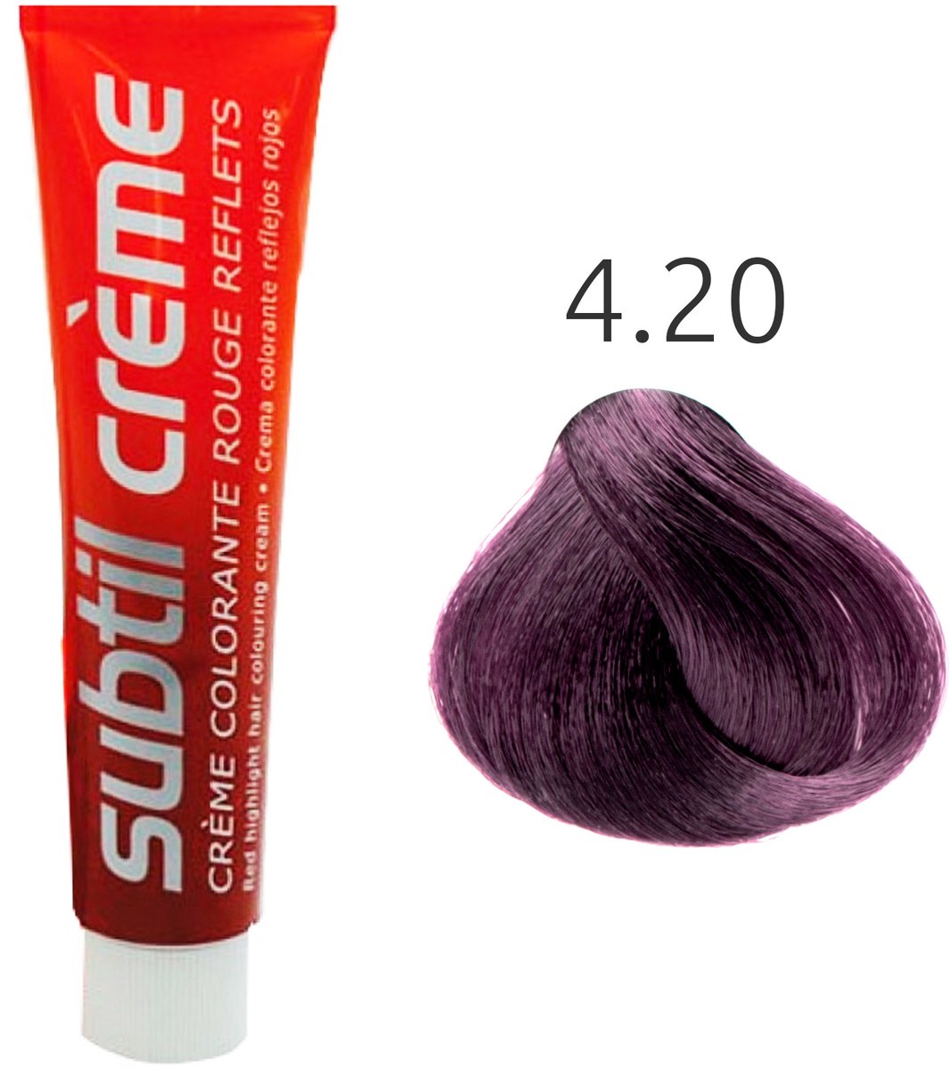 Subtil - Color - Crème Rouge Reflets - 4.20 Kastanje Violine Intensief - 60 ml